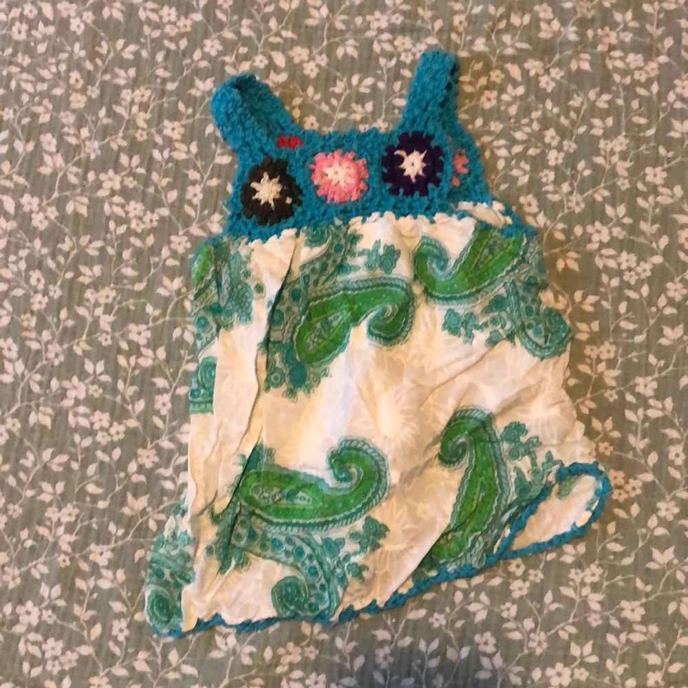Newborn dress knit and paisleys.